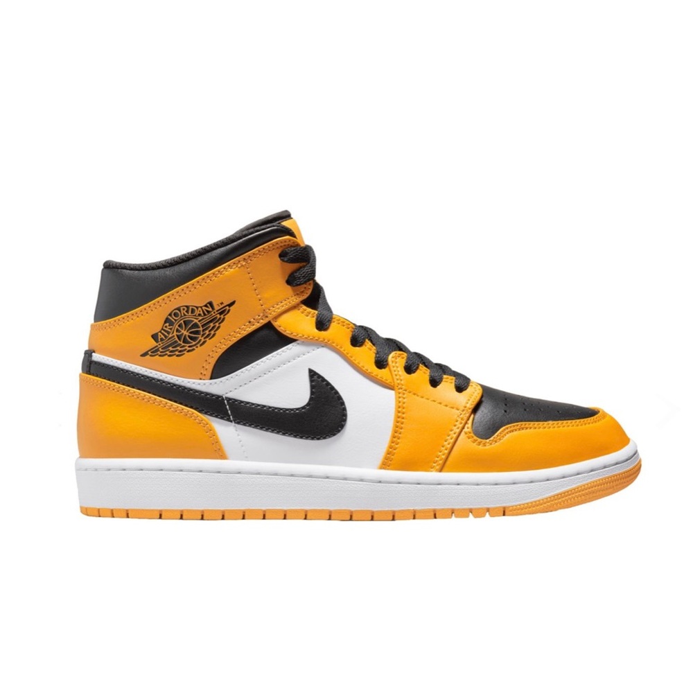 Air Jordan 1 Mid Shoes in TAXI/BLACK Combo 💛🖤